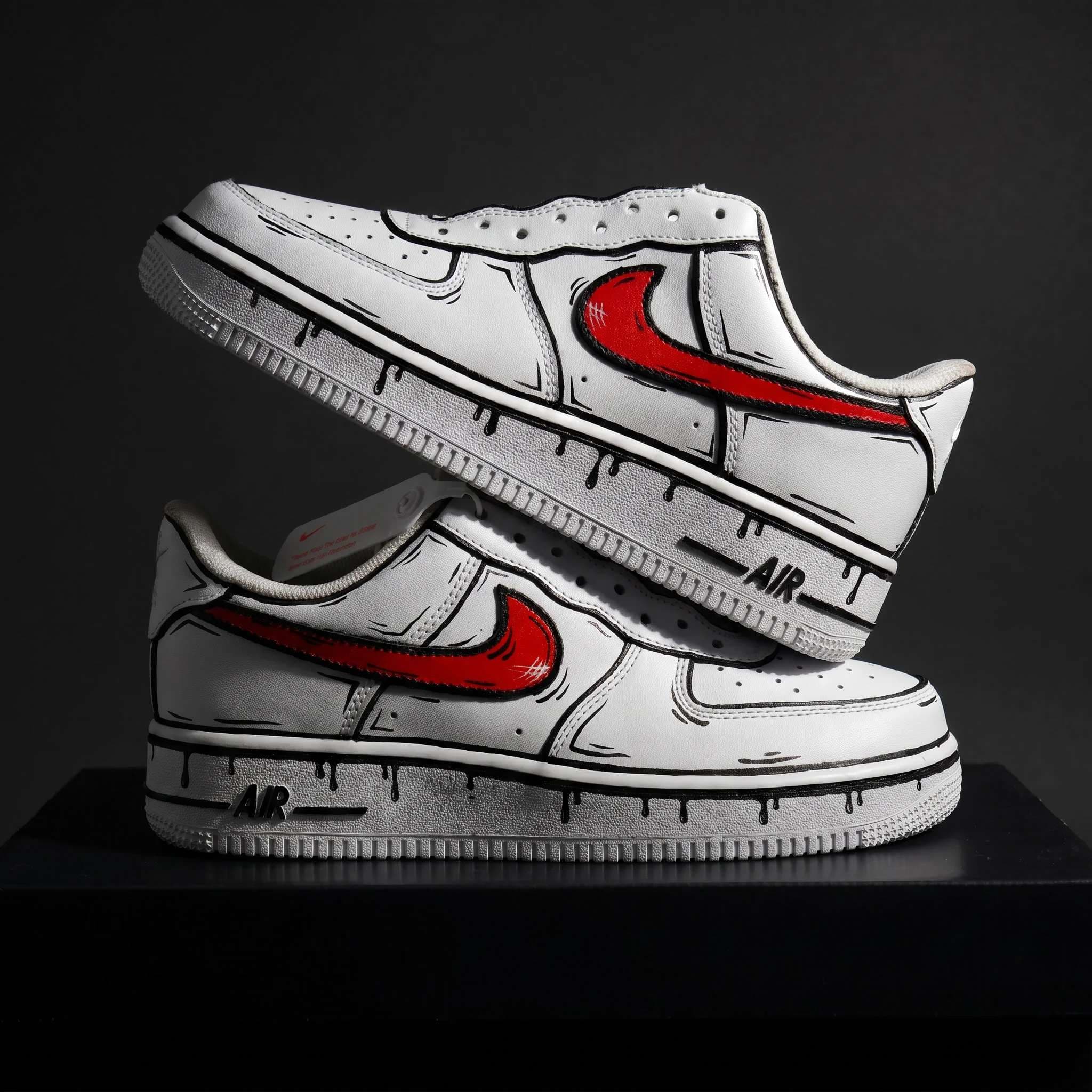 Custom Hand Painted Air Force 1 Comic Drip Sneaker