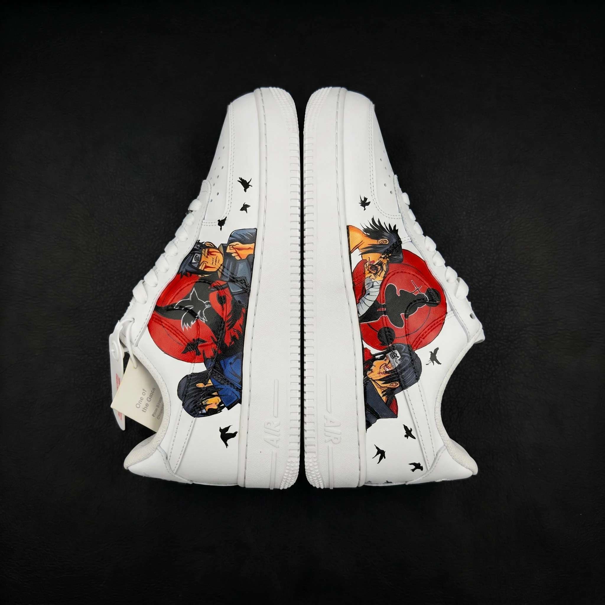 Custom Hand Painted Nike Air Force 1 Itachi x Sasuke Akatsuki