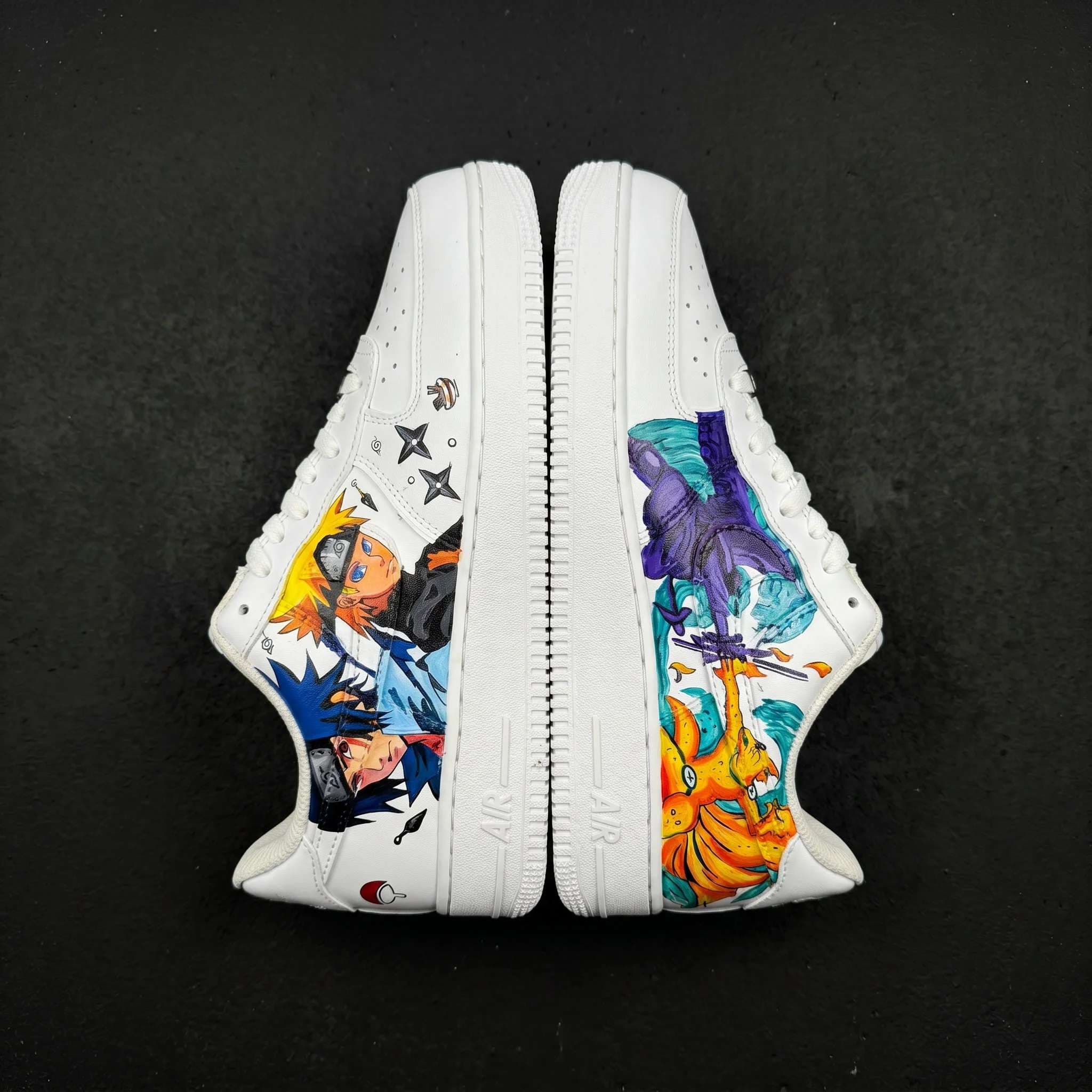 Custom Hand Painted Nike Air Force 1 Naruto x Sasuke Kurama Susanoo